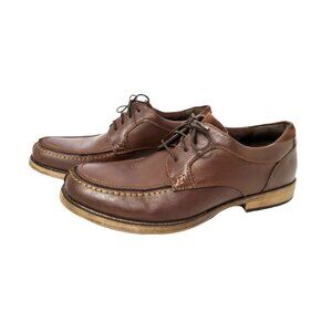 Michael Austin jump j75 mens brown leather lace up loafers size 10m.